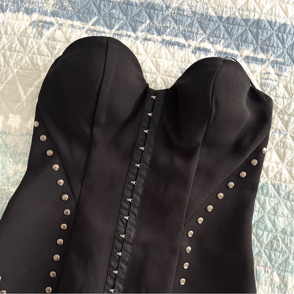 GUESS NWT Elegant Studded Black Strapless Dress 10012 - Picture 2 of 5